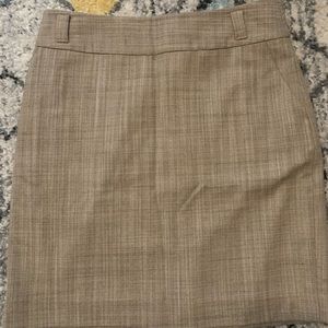 Tab/Brown Pinstriped Pencil Skirt